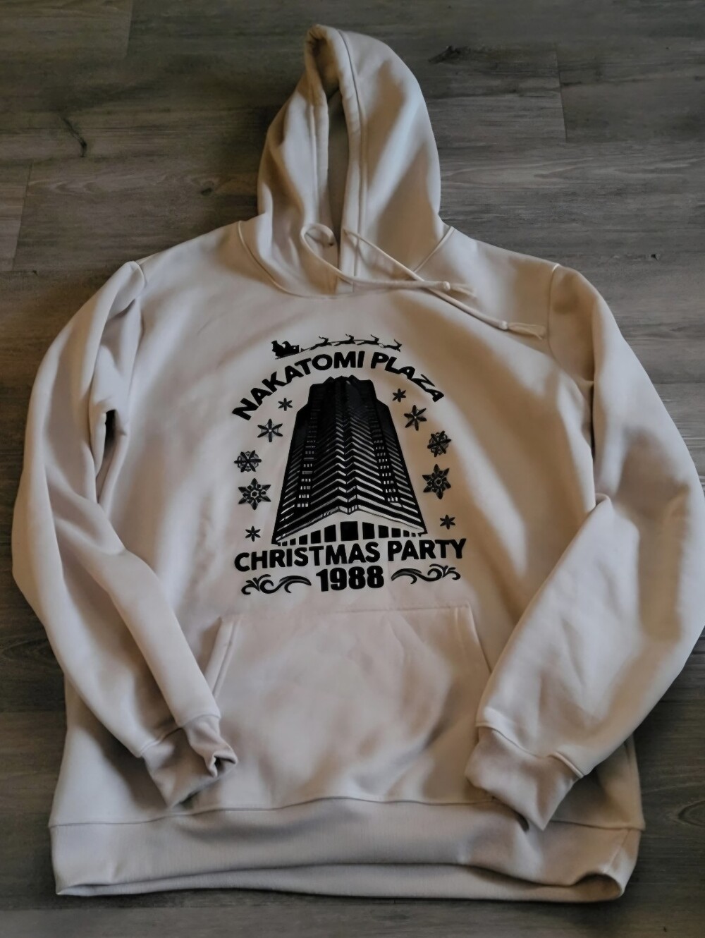 Cream Nakatomi Plaza Christmas Hoodie - Picture 3 of 3